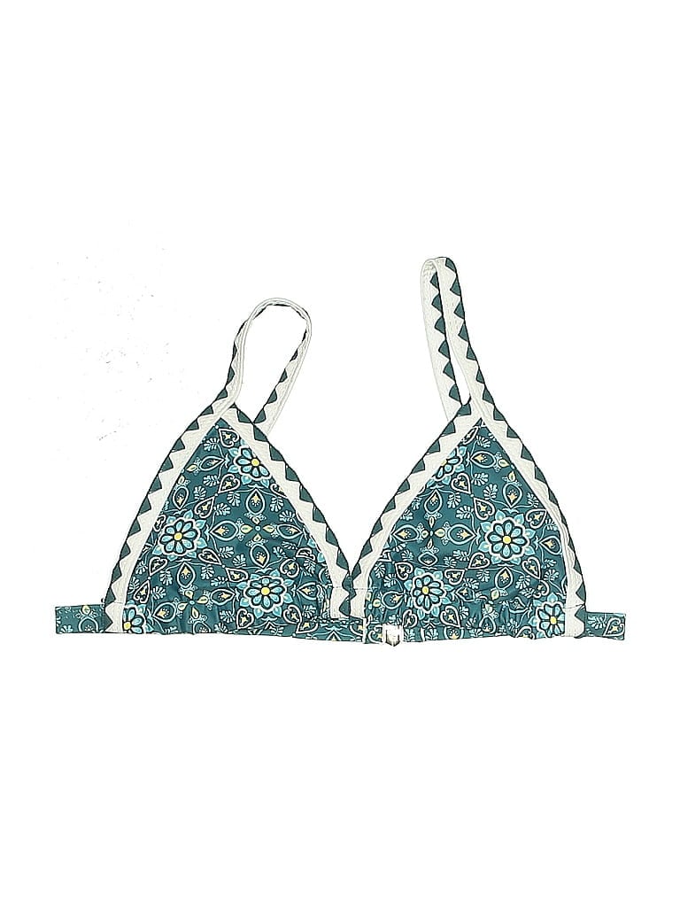 Pre-owned Unbranded Swimsuit Top Teal Swimwear In Blue