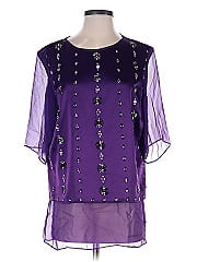 St. John 3/4 Sleeve Silk Top