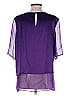 St. John 100% Silk Purple 3/4 Sleeve Silk Top Size L - photo 2