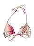 Peixoto Metallic Silver Pink Swimsuit Top Size S - photo 2