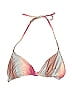 Peixoto Metallic Silver Pink Swimsuit Top Size S - photo 1