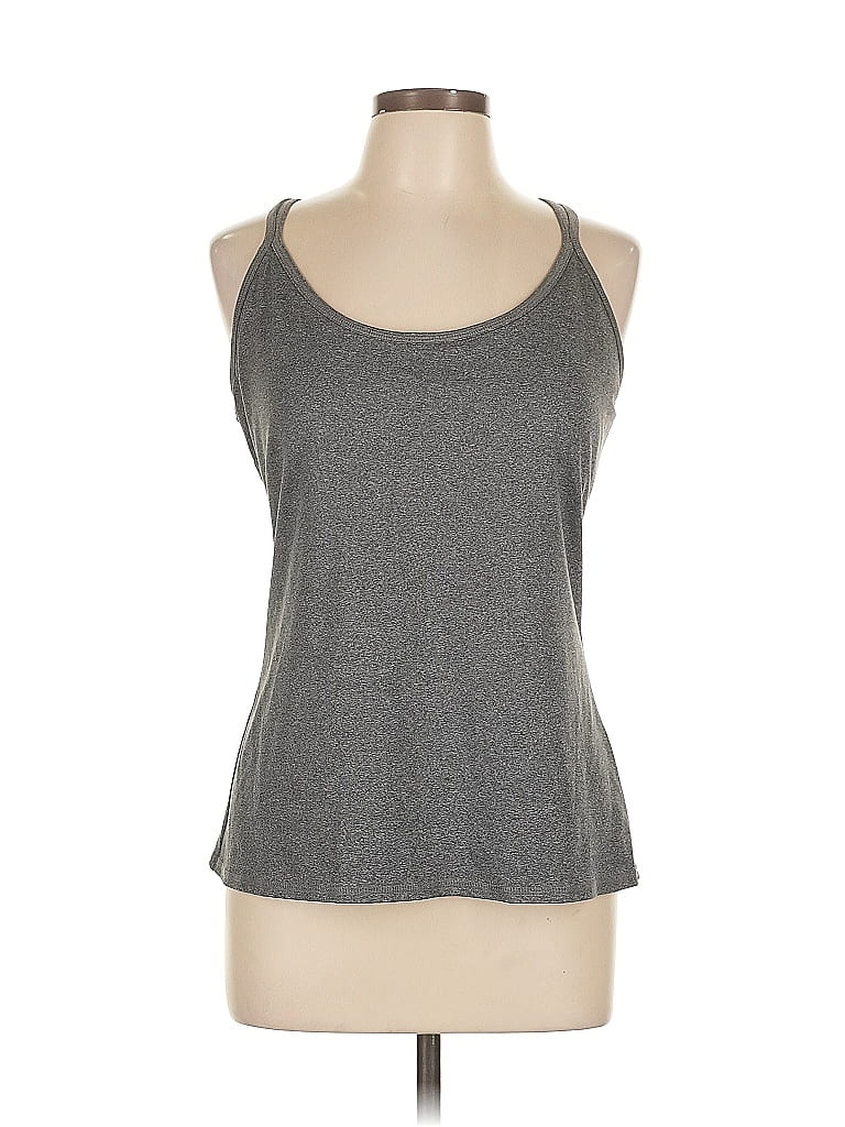 Pre-owned Ny & C Tank Top Gray Halter Neckline Tops