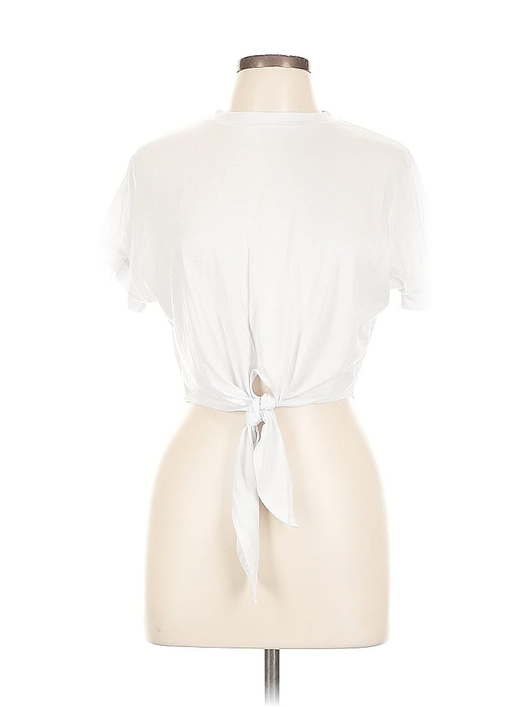 Pre-owned Unbranded Short Sleeve T-shirt In White