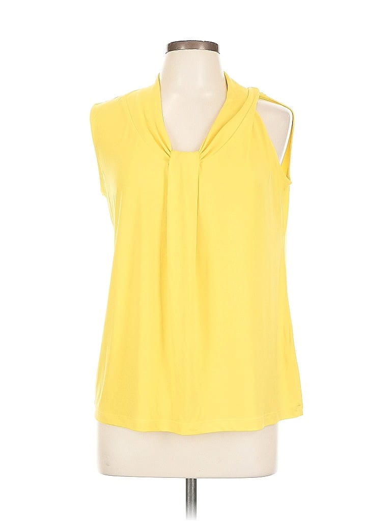Pre-owned Dana Buchman Sleeveless Blouse In Yellow
