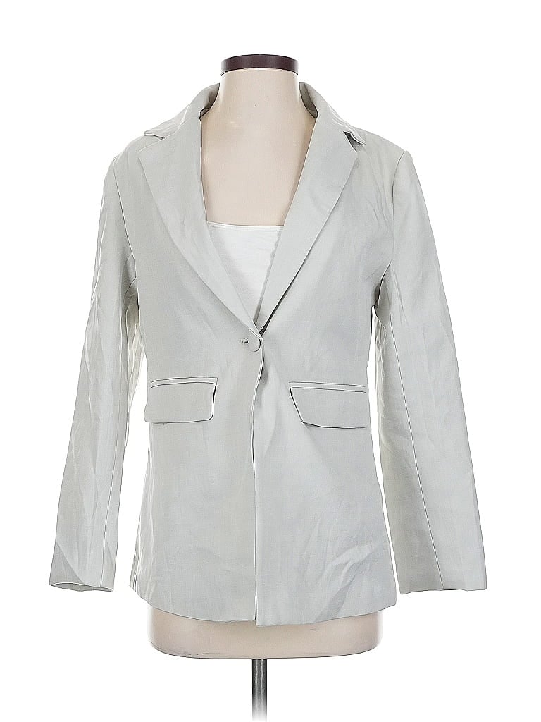 Pre-owned Unbranded Blazer Jacket In Silver