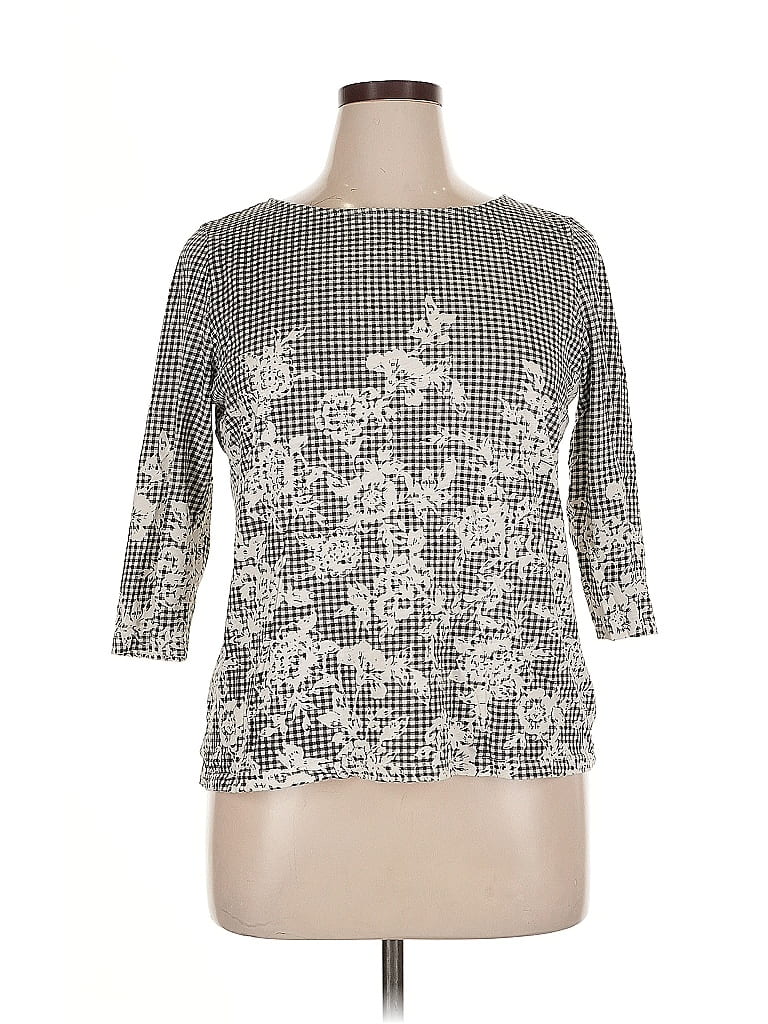 Pre-owned Basic Editions 3/4 Sleeve T-shirt In Silver