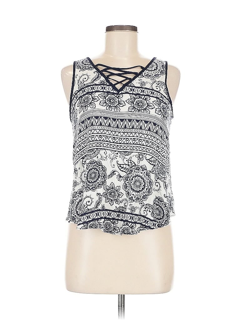 Pre-owned A. Byer Sleeveless Blouse In Blue