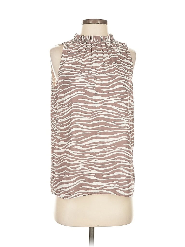 Ann Taylor Loft Sleeveless Blouse In Brown