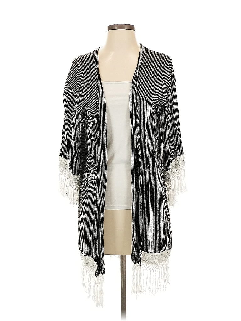 Pre-owned Unbranded Kimono In Gray