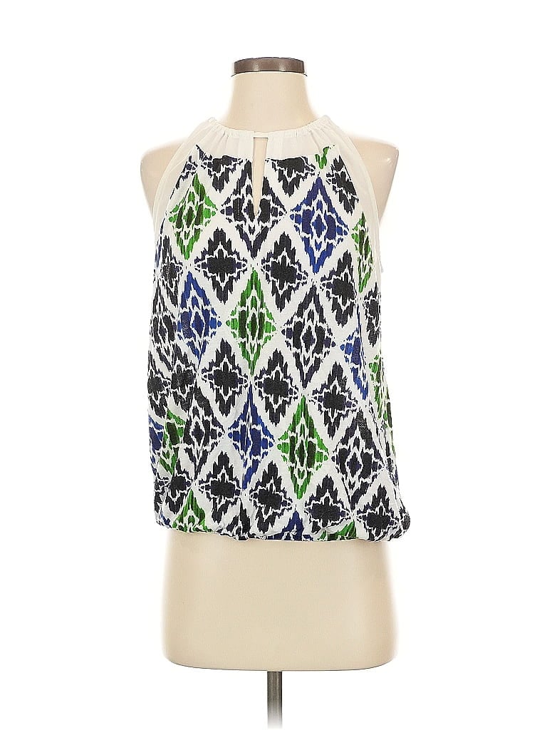 Pre-owned Ann Taylor Sleeveless Blouse In Green