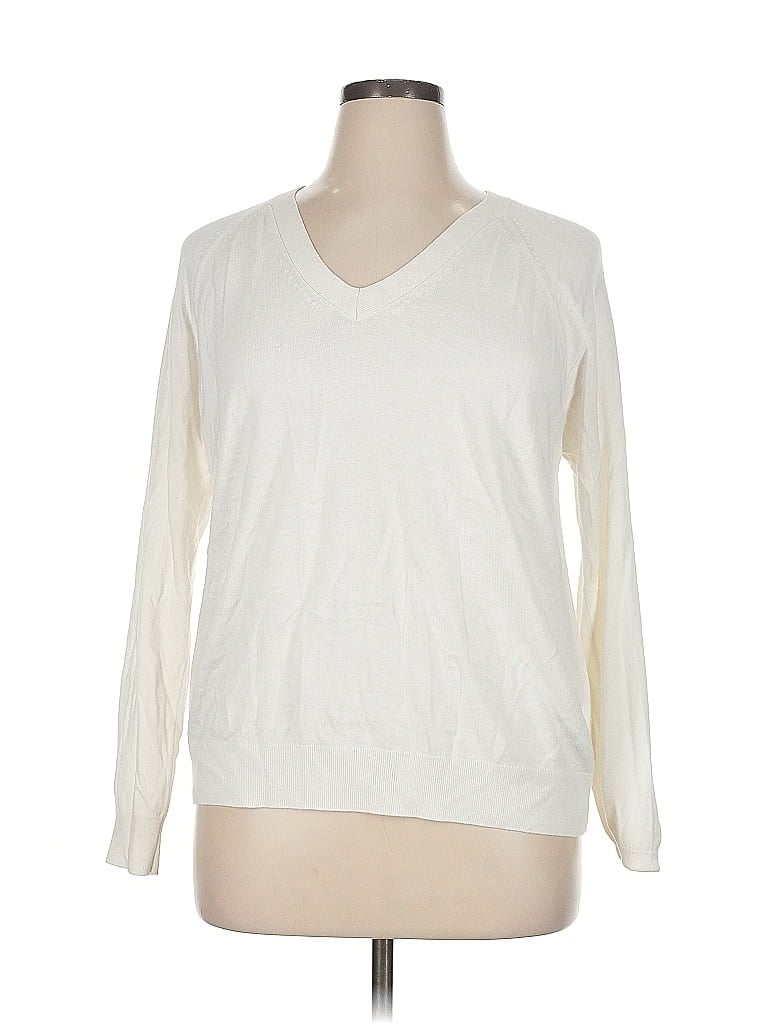 Pre-owned Banana Republic Factory Store Pullover Sweater In White
