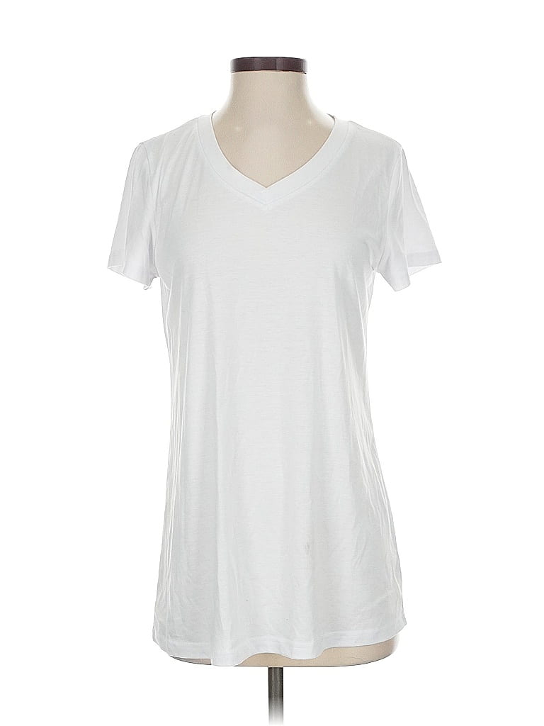 Pre-owned Unbranded Short Sleeve T-shirt In White