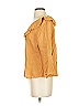 bryn WALKER 100% Linen Orange Tan 3/4 Sleeve Blouse Size S - photo 4