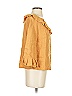 bryn WALKER 100% Linen Orange Tan 3/4 Sleeve Blouse Size S - photo 3