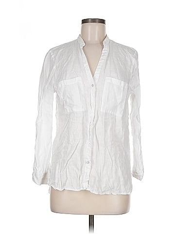 Zara 3/4 Sleeve Button-Down Shirt (view 1)