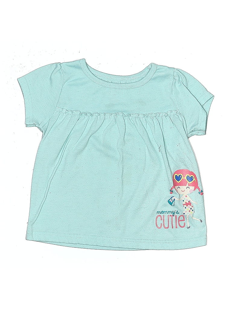 Just One You Made by Carter's 100% Polyester Teal Short Sleeve T-Shirt Size 4T - photo 1