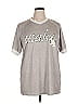 Assorted Brands 100% Polyester Houndstooth Silver Short Sleeve T-Shirt Size XL - photo 1