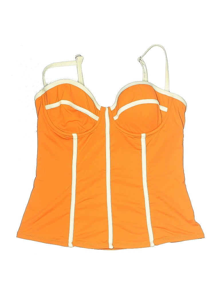 Pre-owned Ann Taylor Loft Swimsuit Top Orange Swimwear