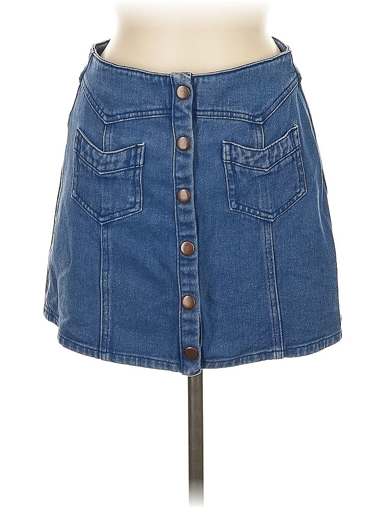 Pre-owned Kendall & Kylie Denim Skirt In Blue