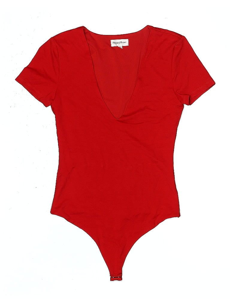 Pre-owned Privacy Please Bodysuit In Red