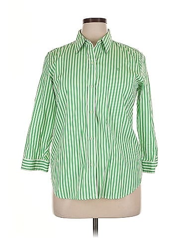 Lauren by Ralph Lauren 3/4 Sleeve Button-Down Shirt (view 1)