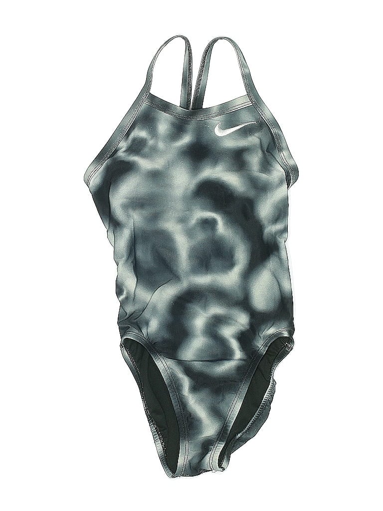 Pre-owned Nike One Piece Swimsuit In Gray