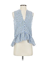 Veronica Beard Jeans Sleeveless Button Down Shirt