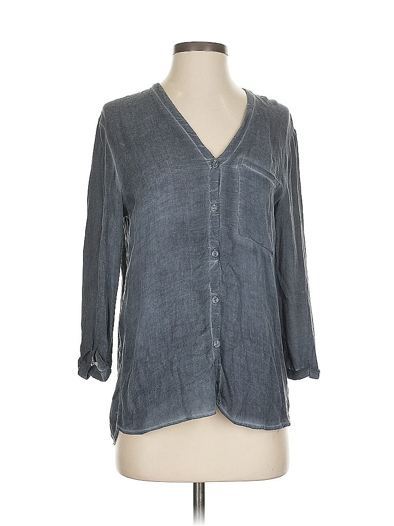 Pre-owned Yfb 3/4 Sleeve Blouse In Gray