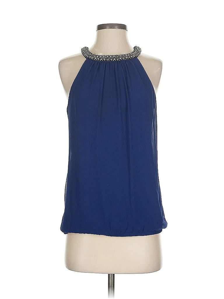 Pre-owned Express Sleeveless Blouse In Blue