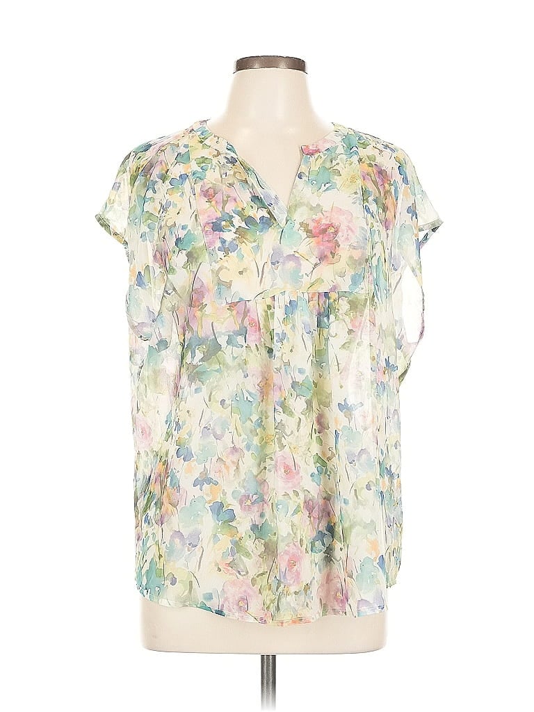 LIZ CLAIBORNE Pre-owned Short Sleeve Blouse In Green