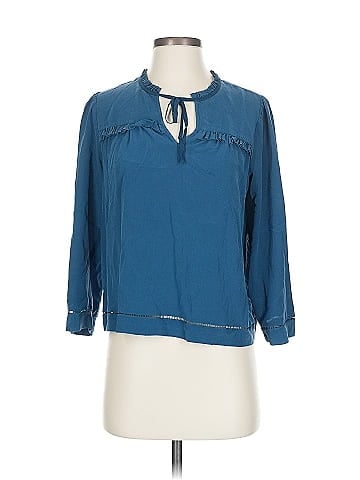 Point Sur 3/4 Sleeve Silk Top (view 1)