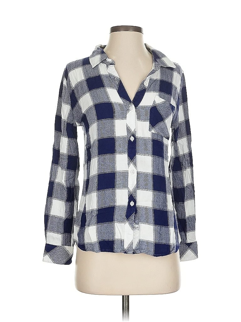 Pre-owned Rails Long Sleeve Button Down Shirt In Blue