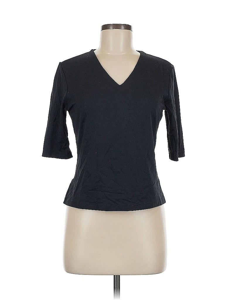 Pre-owned Ann Taylor Loft 3/4 Sleeve T-shirt In Black