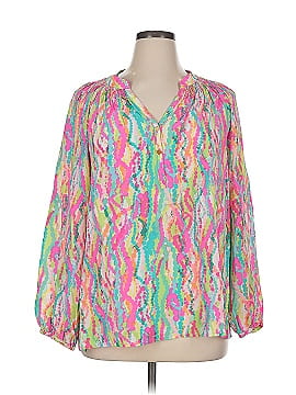 Lilly Pulitzer Long Sleeve Silk Top