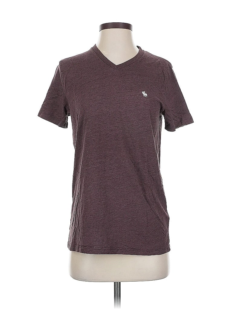 Pre-owned Abercrombie & Fitch Short Sleeve T-shirt In Burgundy