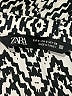 Zara 100% Polyester Print Silver Long Sleeve Blouse Size S - photo 7