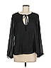 La Charme U 100% Polyester Black Long Sleeve Blouse Size M - photo 1