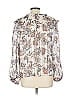 MELLODAY Silver 3/4 Sleeve Blouse Size L - photo 2