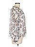 MELLODAY Silver 3/4 Sleeve Blouse Size L - photo 4