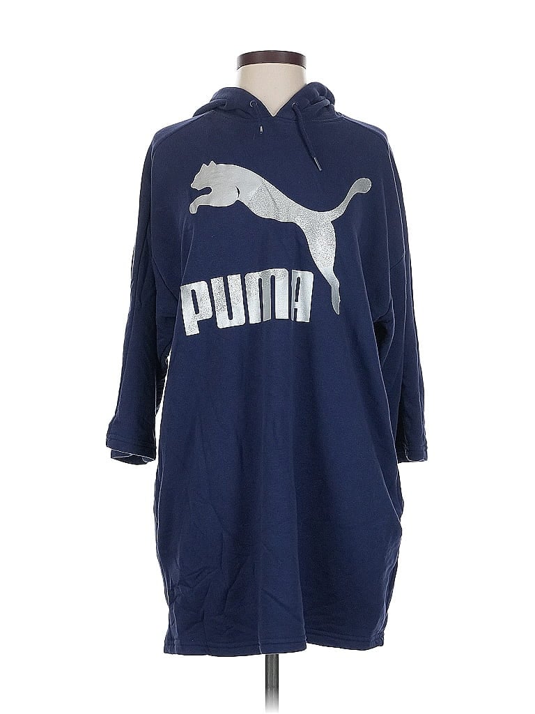 Pre-owned Puma Pullover Hoodie In Blue