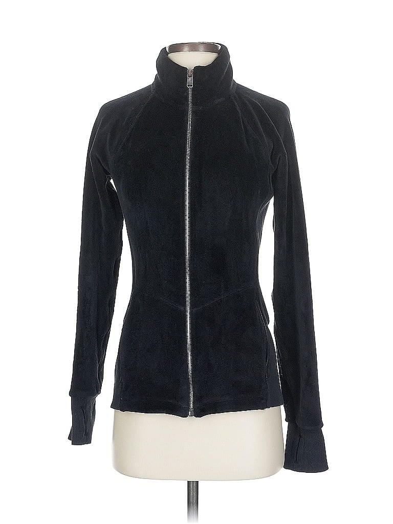 Pre-owned Athleta Track Jacket In Black