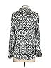 Zara 100% Polyester Print Silver Long Sleeve Blouse Size S - photo 2