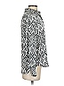 Zara 100% Polyester Print Silver Long Sleeve Blouse Size S - photo 4