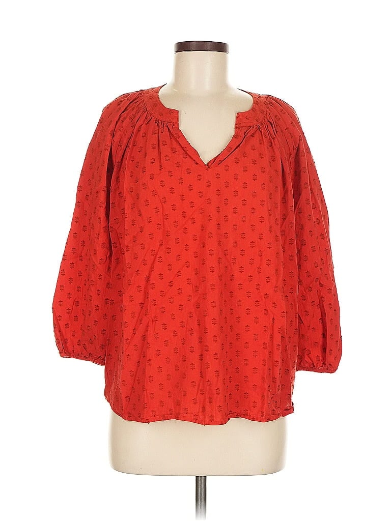 Pre-owned Universal Thread 3/4 Sleeve Blouse In Red