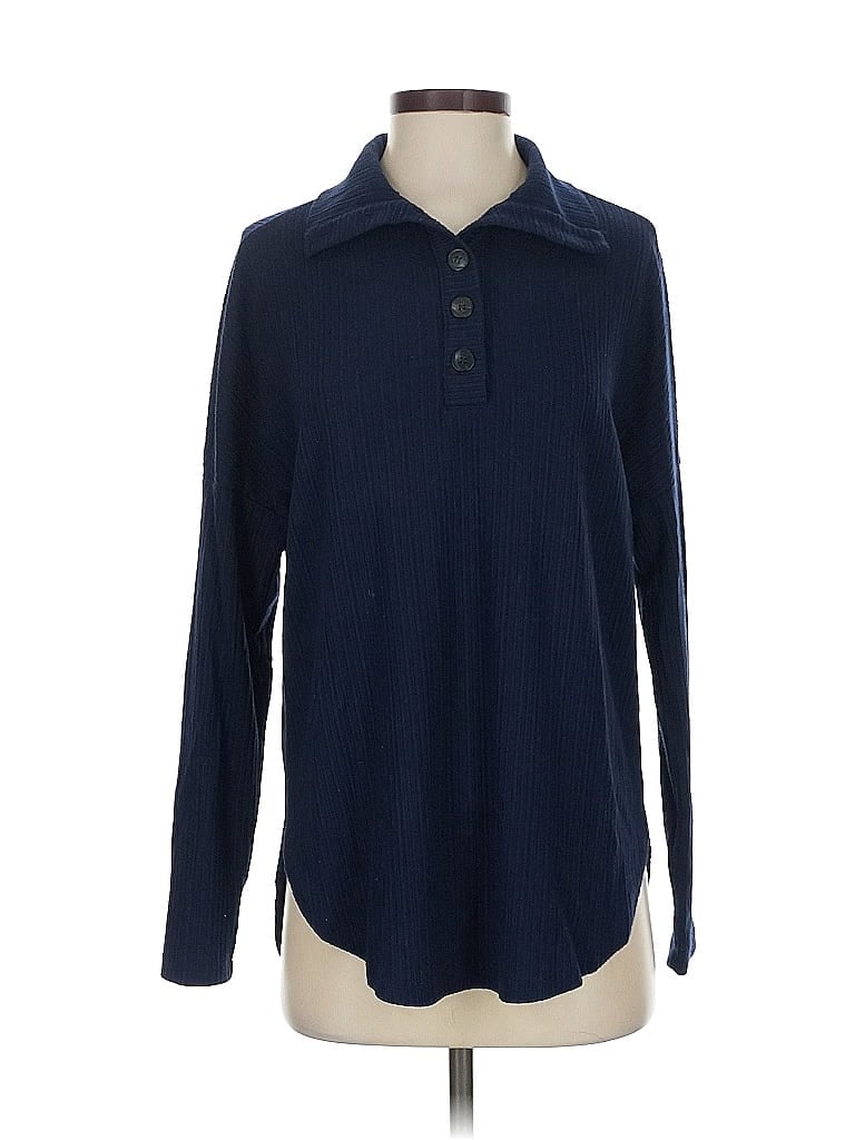 Click to view more detailed imagery on our partner's website Pre-owned Michael Stars Long Sleeve Polo Shirt In Blue