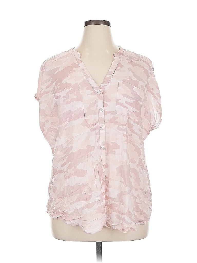 Pre-owned Torrid Short Sleeve Blouse In Pink