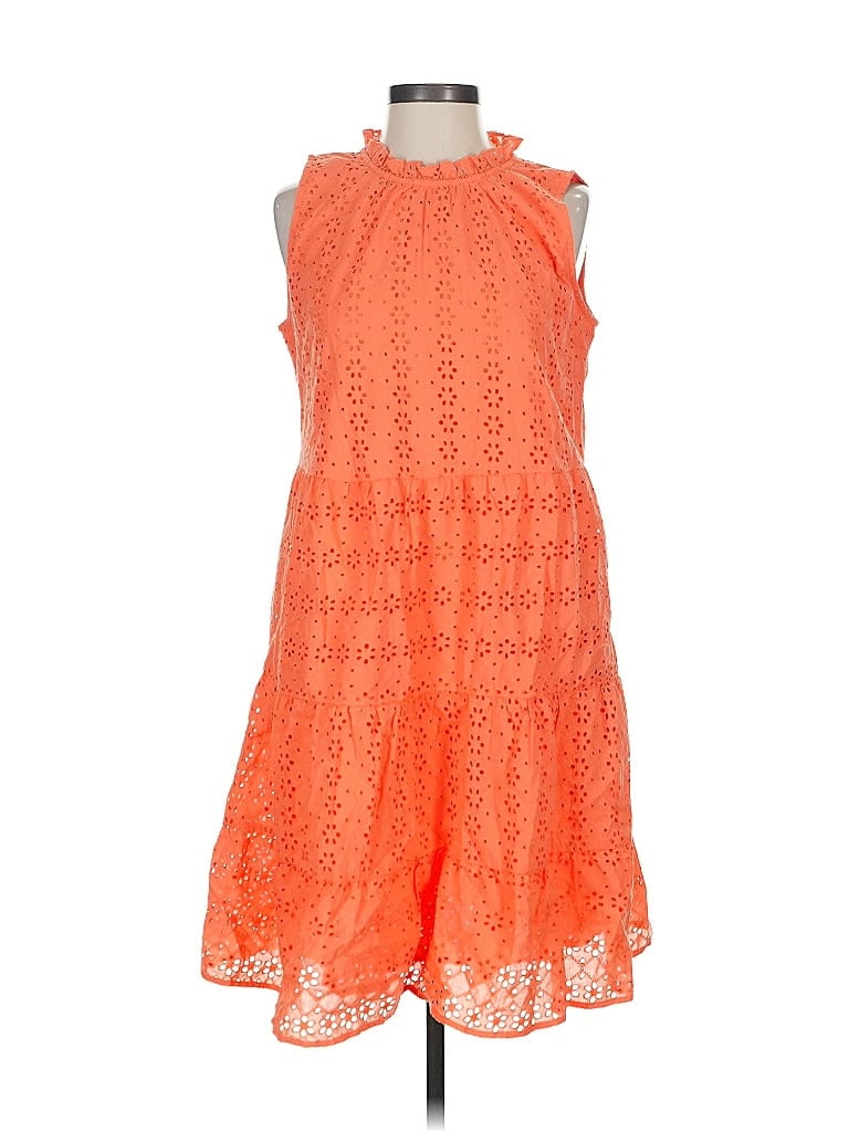 Pre-owned Ann Taylor Loft Cocktail Dress In Orange