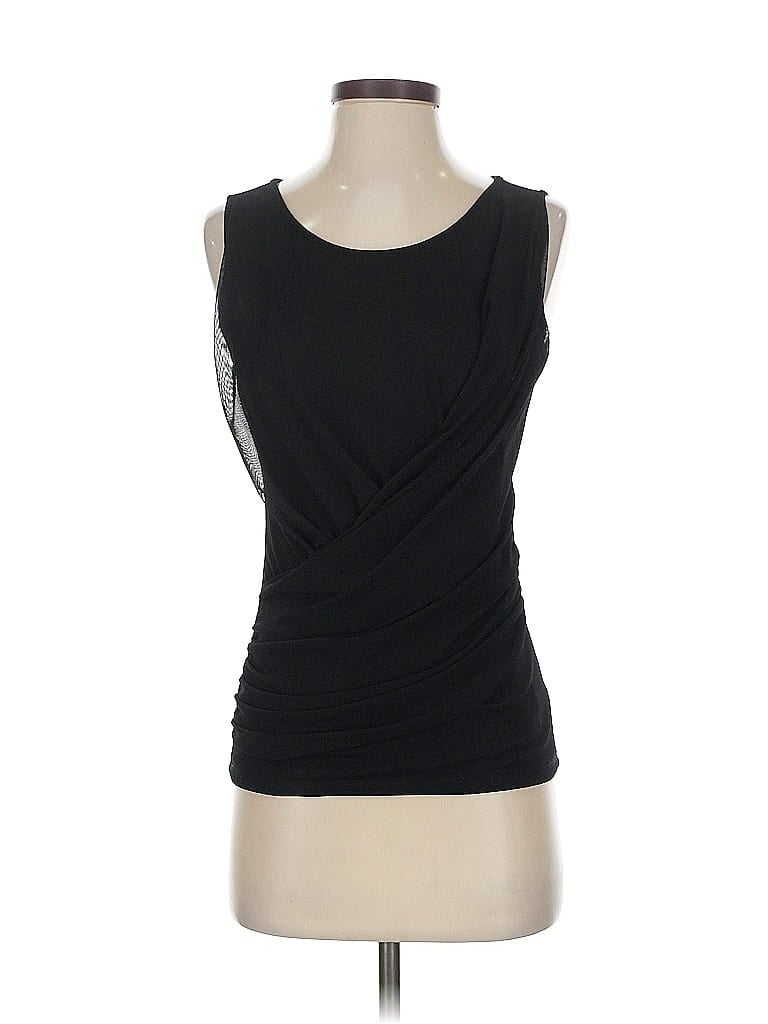 Click to view more detailed imagery on our partner's website Pre-owned Tahari Sleeveless Top Black Scoop Neck Tops