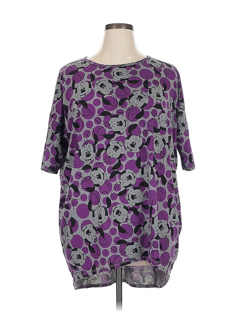 Pre-owned Lularoe 3/4 Sleeve T-shirt In Purple