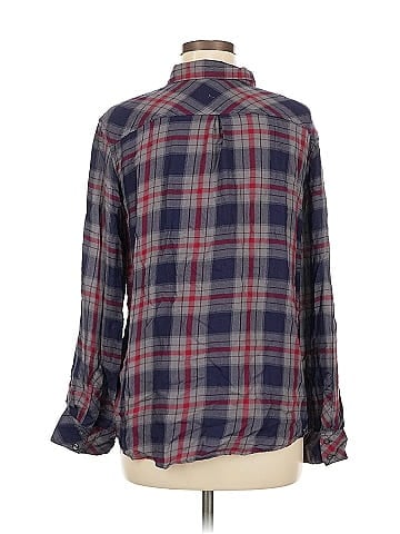 Cosmic Blue Love Long Sleeve Button-Down Shirt (view 2)